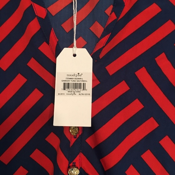 Red white and blue flowing tunic - Picture 4 of 4